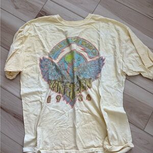 Free People oversized Vintage Tour of the World 1984 Graphic Tee - Yellow